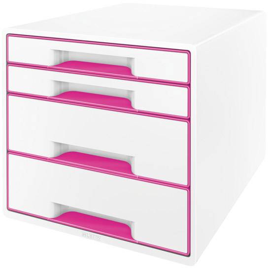 Leitz WOW Cube 5213 5213-20-23 Ladebox Wit 4 x DIN A4 Aantal lades: 4