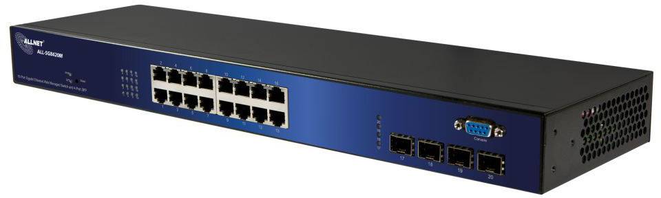 Allnet ALL-SG8420M ALL-SG8420M 19" netwerk switch 16 + 4 poorten 1000 MBit/s