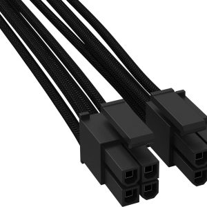 BeQuiet Computer, Stroom Kabel [1x ATX-stekker 8-polig (4+4) – 1x ATX-stekker 8-polig (4+4)] 0.45 m Zwart