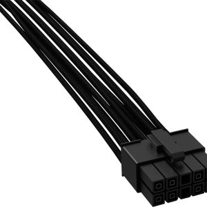 BeQuiet Computer, Stroom Kabel [1x ATX-stekker 8-polig – 1x ATX-stekker 8-polig] 0.70 m Zwart