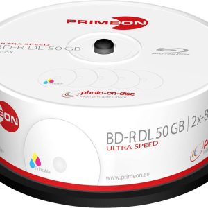 Primeon 2761319 Blu-ray BD-R DL disc 50 GB 25 stuk(s) Spindel Bedrukbaar Primeon 2761319 Blu-ray BD-R DL disc 50 GB 25 stuk(s) Spindel Bedrukbaar