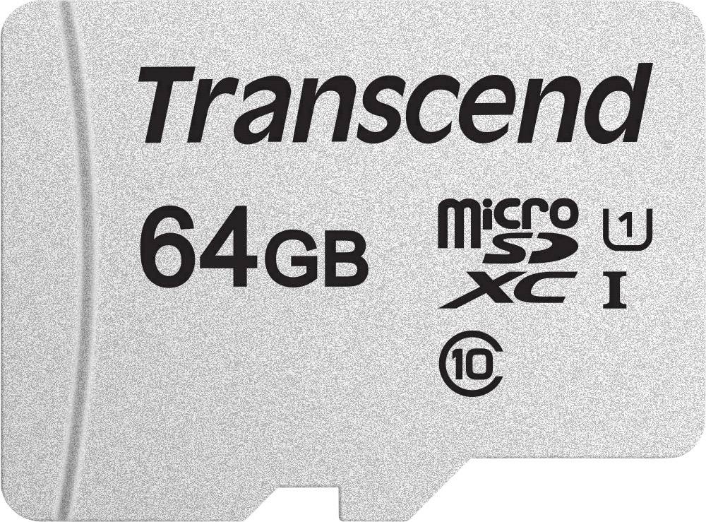 Transcend Premium 300S microSDXC-kaart 64 GB Class 10, UHS-I, UHS-Class 1 Incl. SD-adapter