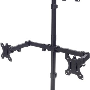 Manhattan 461566 Monitor-tafelbeugel Aantal monteerbare displays: 4 Display(s) 33,0 cm (13″) – 81,3 cm (32″) Zwart In ho