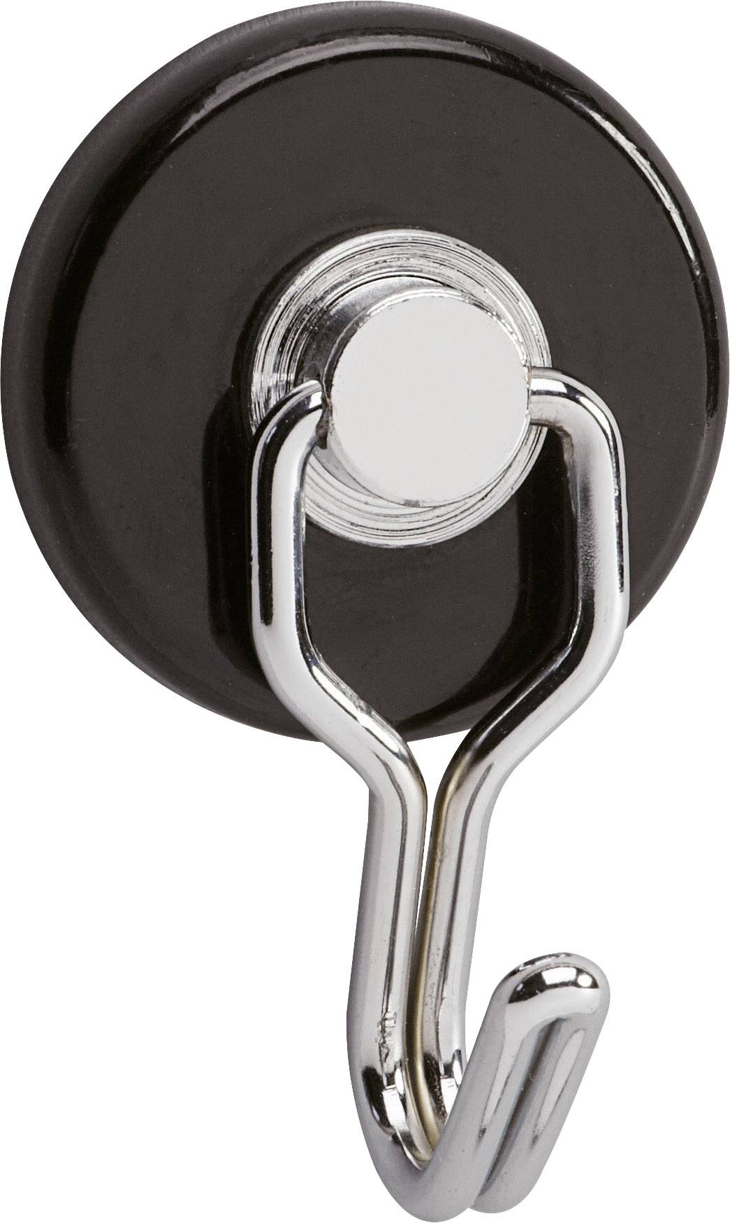 Maul Magneet (Ø x h) 35 mm x 53 mm Rond, Met haak Zwart, Zilver 2 stuk(s) 6155790