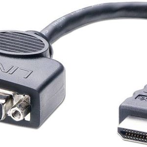 LINDY 41227 HDMI-kabel HDMI / DVI Adapterkabel HDMI-A-stekker, DVI-D 24+1-polige bus 0.20 m Zwart