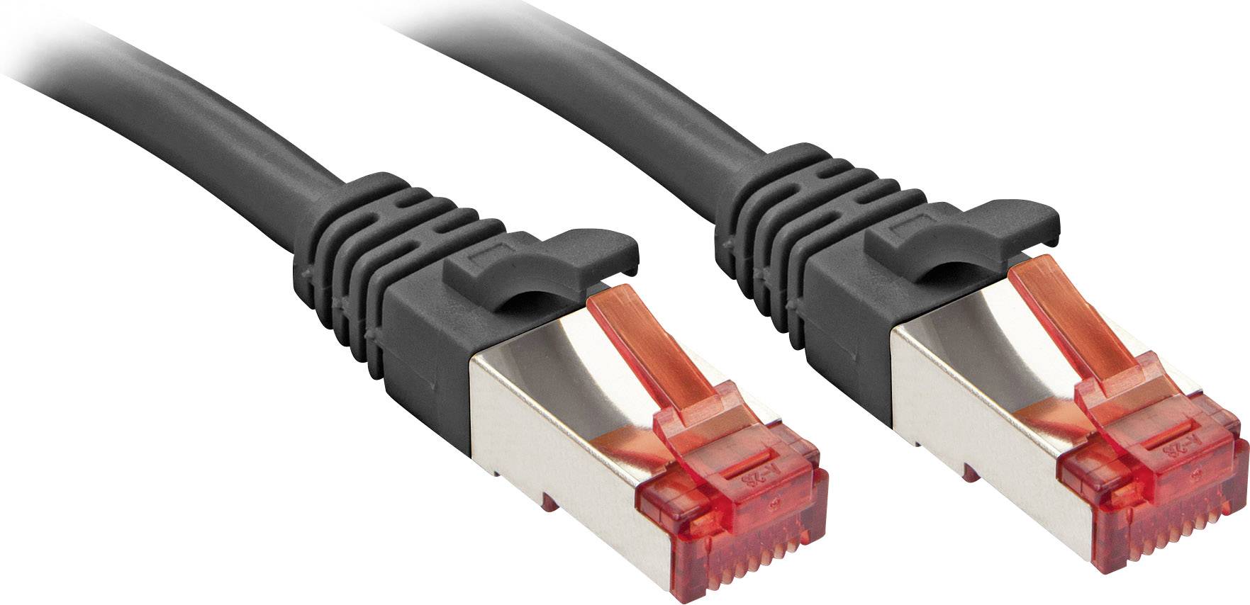 LINDY 47783 RJ45 Netwerkkabel, patchkabel CAT 6 S/FTP 10.00 m Zwart Snagless 1 stuk(s)
