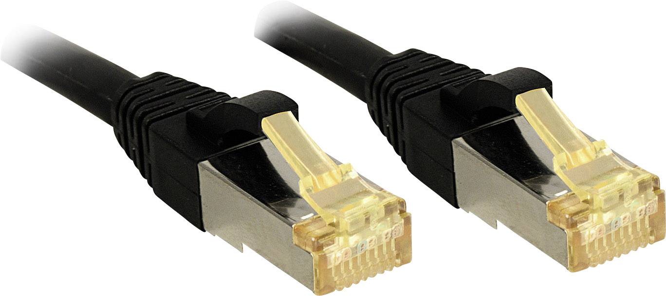 LINDY 47311 RJ45 Netwerkkabel, patchkabel CAT 6a (losse kabel CAT 7) S/FTP 5.00 m Zwart Snagless 1 stuk(s)