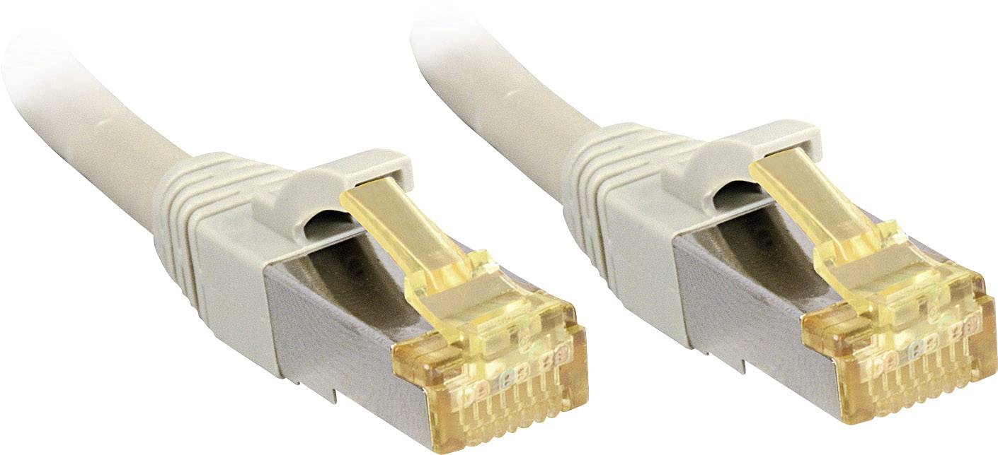 LINDY 47268 RJ45 Netwerkkabel, patchkabel CAT 6a (losse kabel CAT 7) S/FTP 10.00 m Grijs Snagless 1 stuk(s)