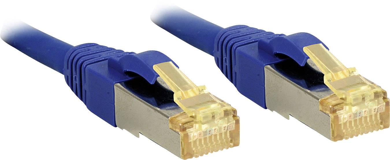 LINDY 47280 RJ45 Netwerkkabel, patchkabel CAT 6a (losse kabel CAT 7) S/FTP 3.00 m Blauw Snagless 1 stuk(s)