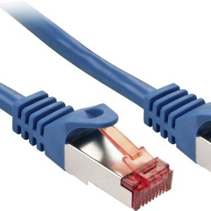 LINDY 47350 RJ45 Netwerkkabel, patchkabel CAT 6 S/FTP 0.30 m Blauw 1 stuk(s)
