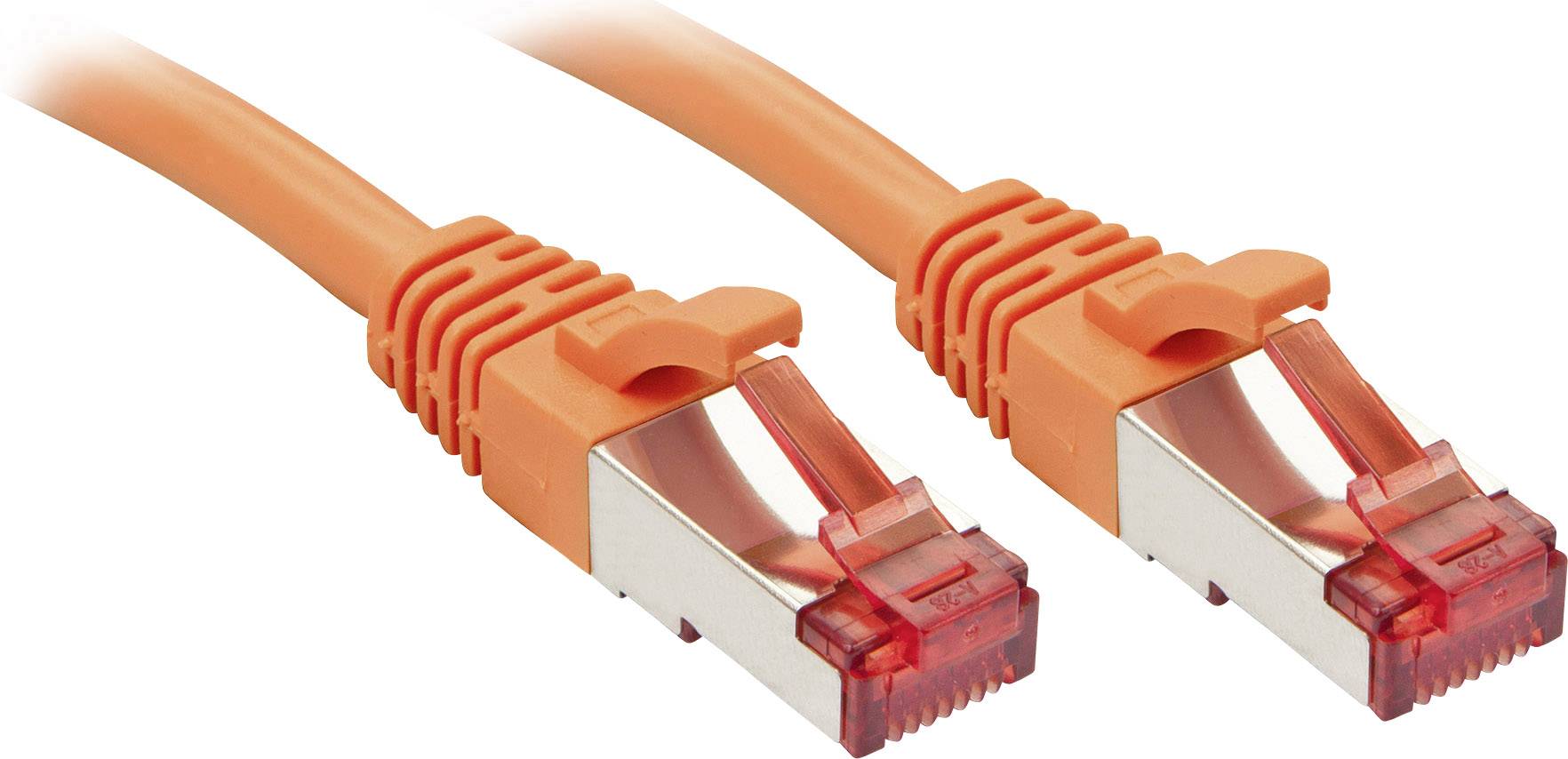 LINDY 47808 RJ45 Netwerkkabel, patchkabel CAT 6 S/FTP 1.50 m Oranje Snagless 1 stuk(s)