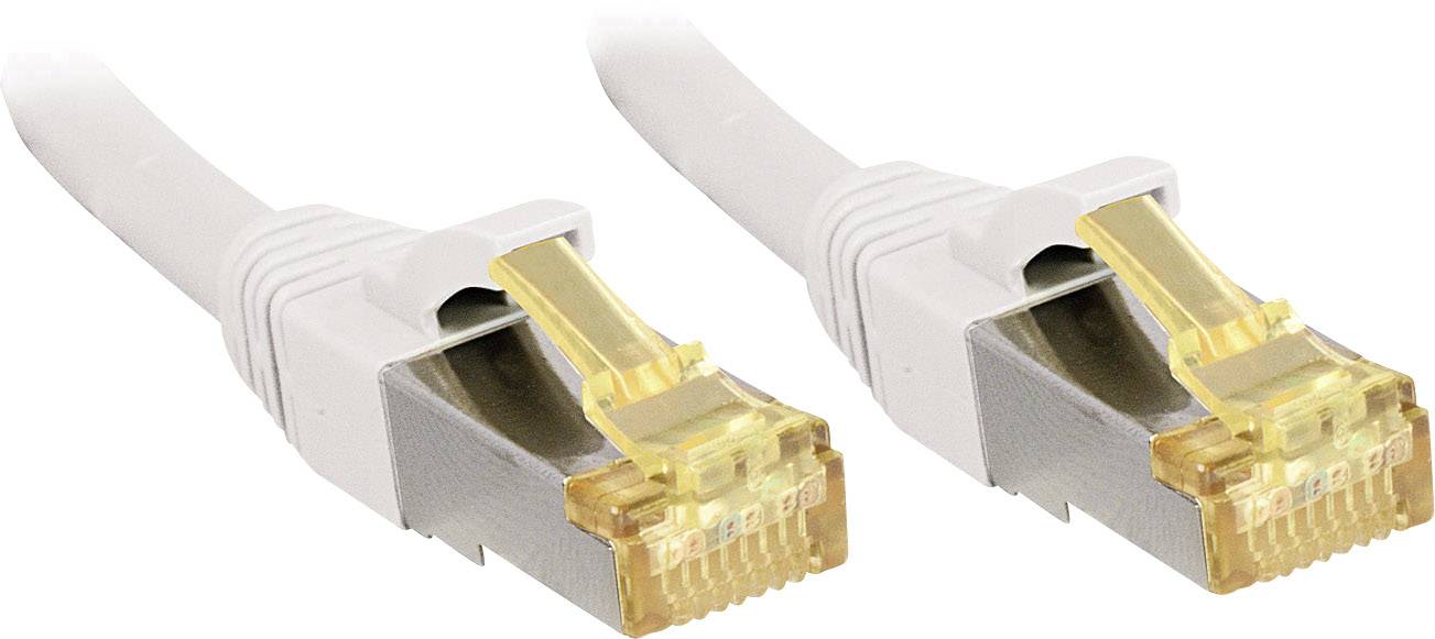 LINDY 47329 RJ45 Netwerkkabel, patchkabel CAT 6a (losse kabel CAT 7) S/FTP 15.00 m Wit Snagless 1 stuk(s)