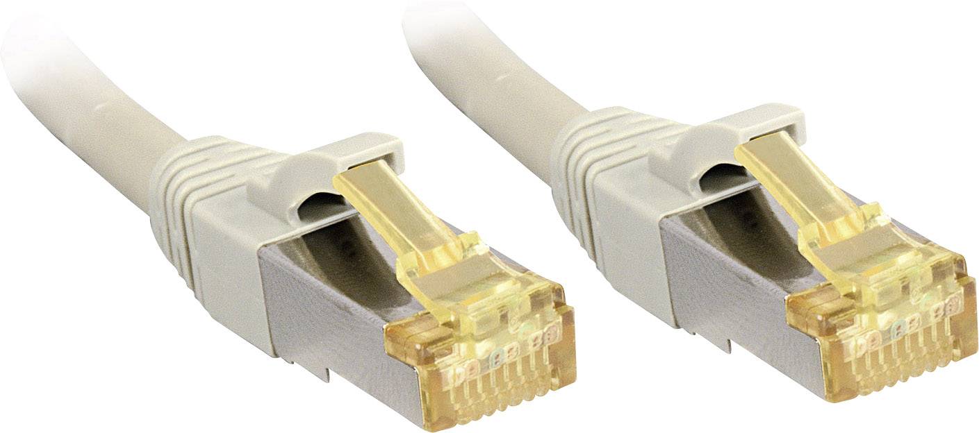 LINDY 47261 RJ45 Netwerkkabel, patchkabel CAT 6a (losse kabel CAT 7) S/FTP 0.50 m Grijs Snagless 1 stuk(s)