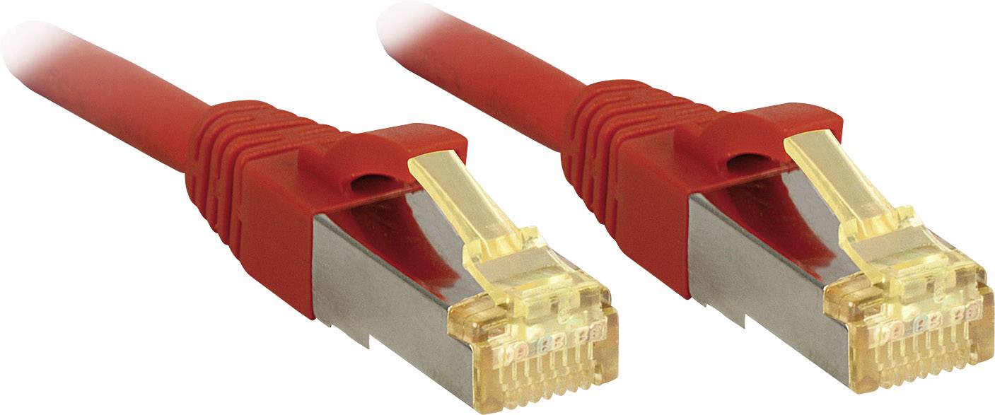 LINDY 47294 RJ45 Netwerkkabel, patchkabel CAT 6a (losse kabel CAT 7) S/FTP 2.00 m Rood Snagless 1 stuk(s)