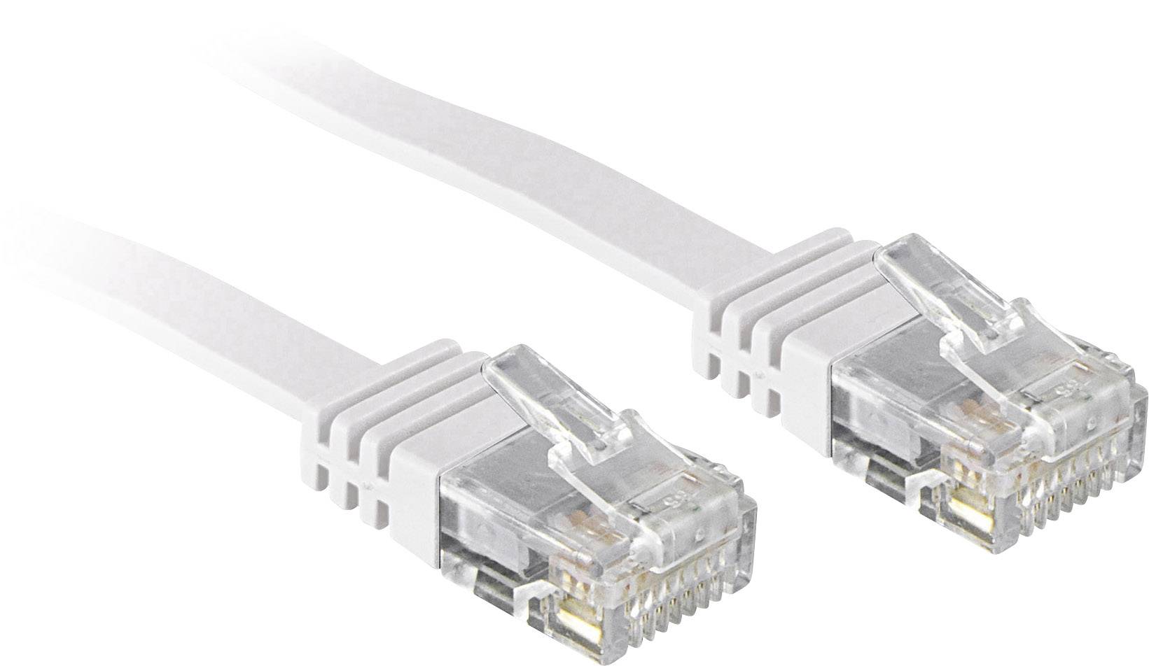 LINDY 47502 RJ45 Netwerkkabel, patchkabel CAT 6 U/UTP 2.00 m Wit Snagless 1 stuk(s)