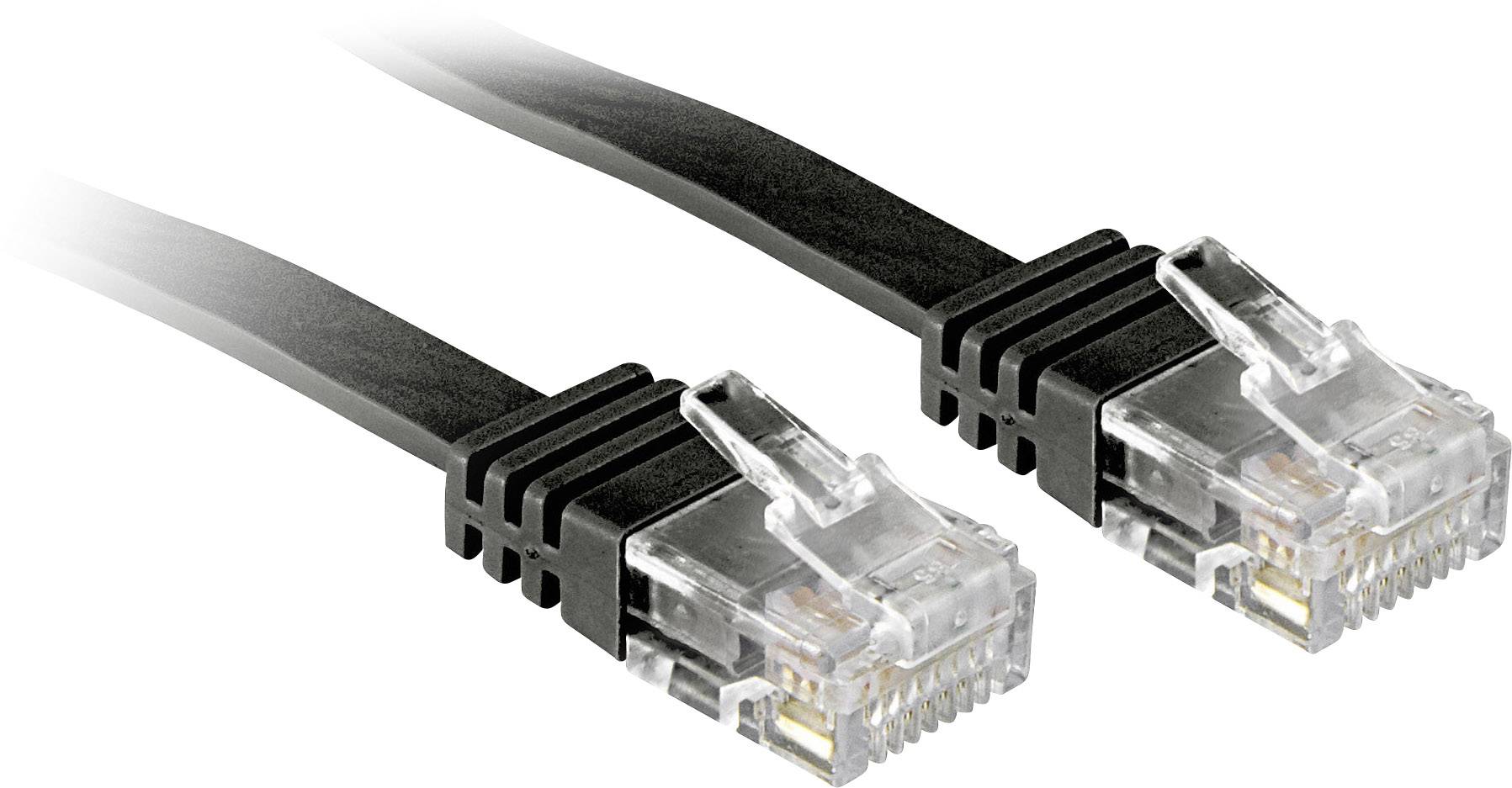 LINDY 47525 RJ45 Netwerkkabel, patchkabel CAT 6 U/UTP 10.00 m Zwart Snagless 1 stuk(s)