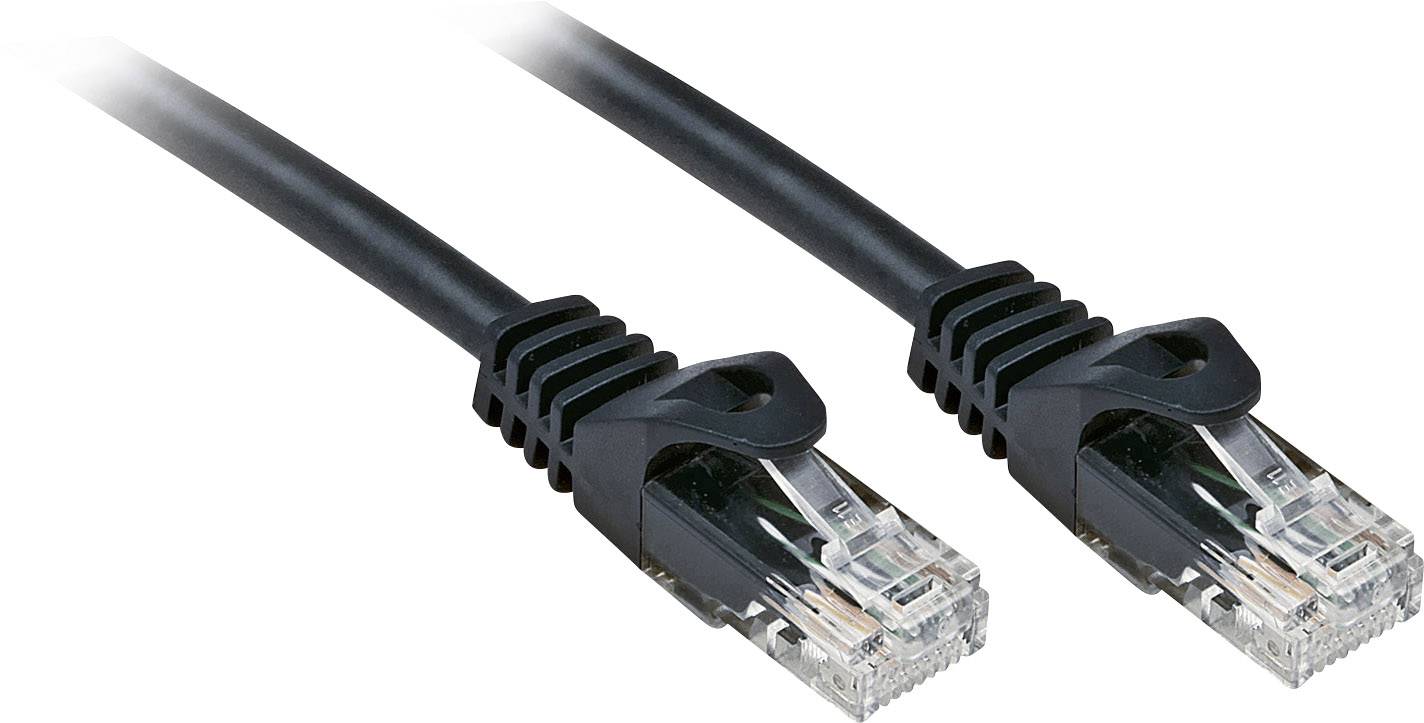 LINDY 48196 RJ45 Netwerkkabel, patchkabel CAT 6 U/UTP 7.50 m Zwart Snagless 1 stuk(s)