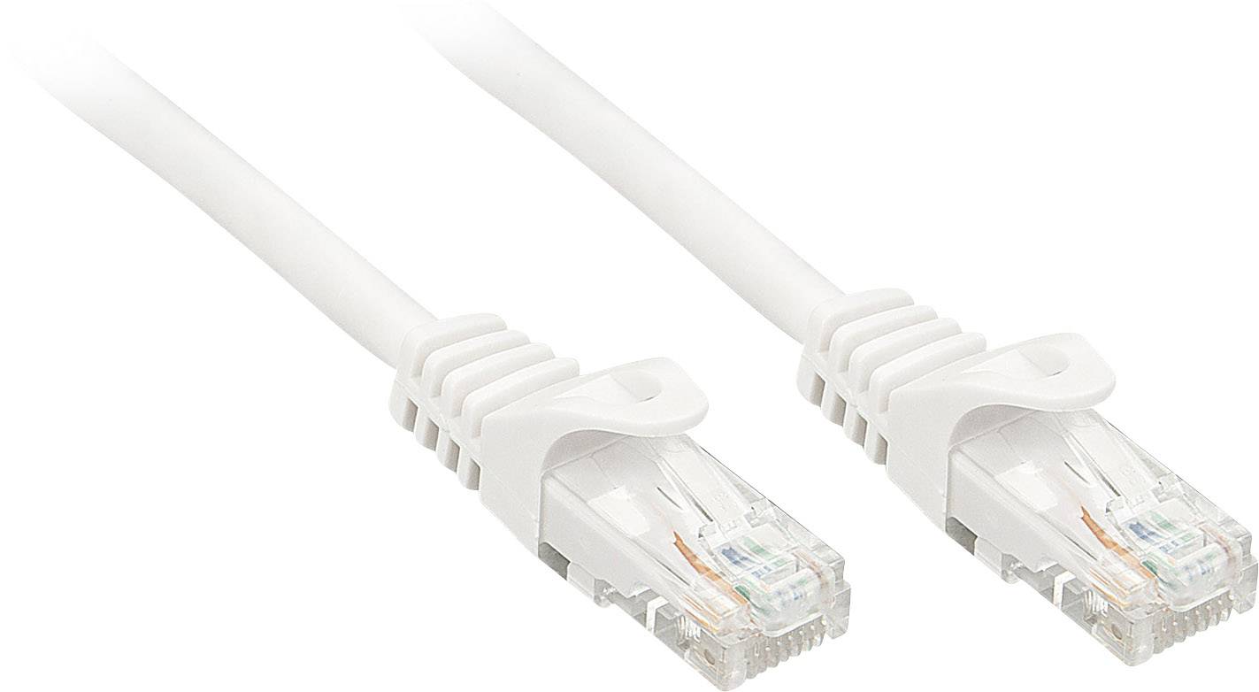 LINDY 48200 RJ45 Netwerkkabel, patchkabel CAT 6 U/UTP 0.30 m Wit Snagless 1 stuk(s)