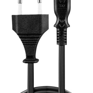 LINDY Stroom Aansluitkabel [1x Euro-stekker – 1x Apparaatbus C7] 2.00 m Zwart