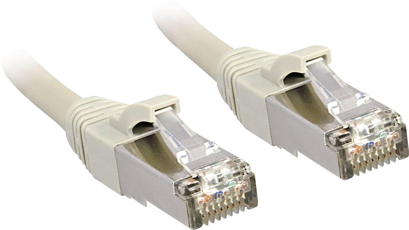 LINDY 45580 RJ45 Netwerkkabel, patchkabel CAT 6 S/FTP 0.30 m Grijs Snagless 1 stuk(s)
