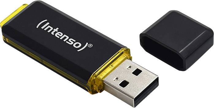 Intenso High Speed Line USB-stick 64 GB Zwart, Geel 3537490 USB-A 3.2 Gen 2