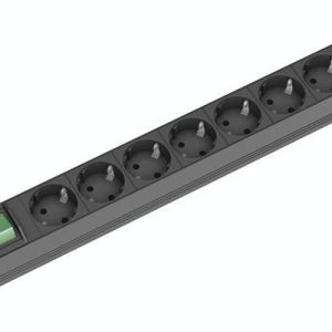 Bachmann 333.505 19 inch Stekkerdoos voor patchkast 1 HE Geaarde contactdoos Met schakelaar Zwart Bachmann 333.505 19 inch Stekkerdoos voor patchkast 1 HE Geaarde contactdoos Met schakelaar Zwart