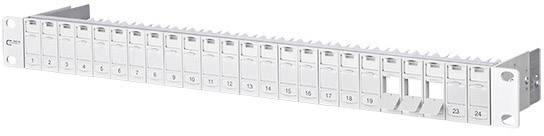 Metz Connect 130920-00KE 24 poorten Glasvezel-patchpaneel 483 mm (19") Zonder connectoren 1 HE Meerdere kleuren Niet ing