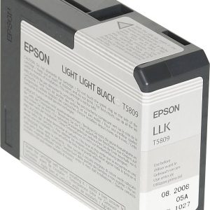 Epson Inktcartridge T5809 Origineel Enkel Light lichtzwart C13T580900 Epson Inktcartridge T5809 Origineel Enkel Light lichtzwart C13T580900