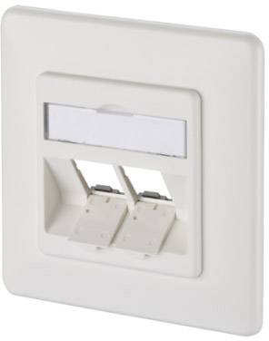 Metz Connect 130B20D21002KE Netwerkdoos Inbouw (in muur) Inzet met centraalstuk en frame Zonder connectoren 2 poorten Zu