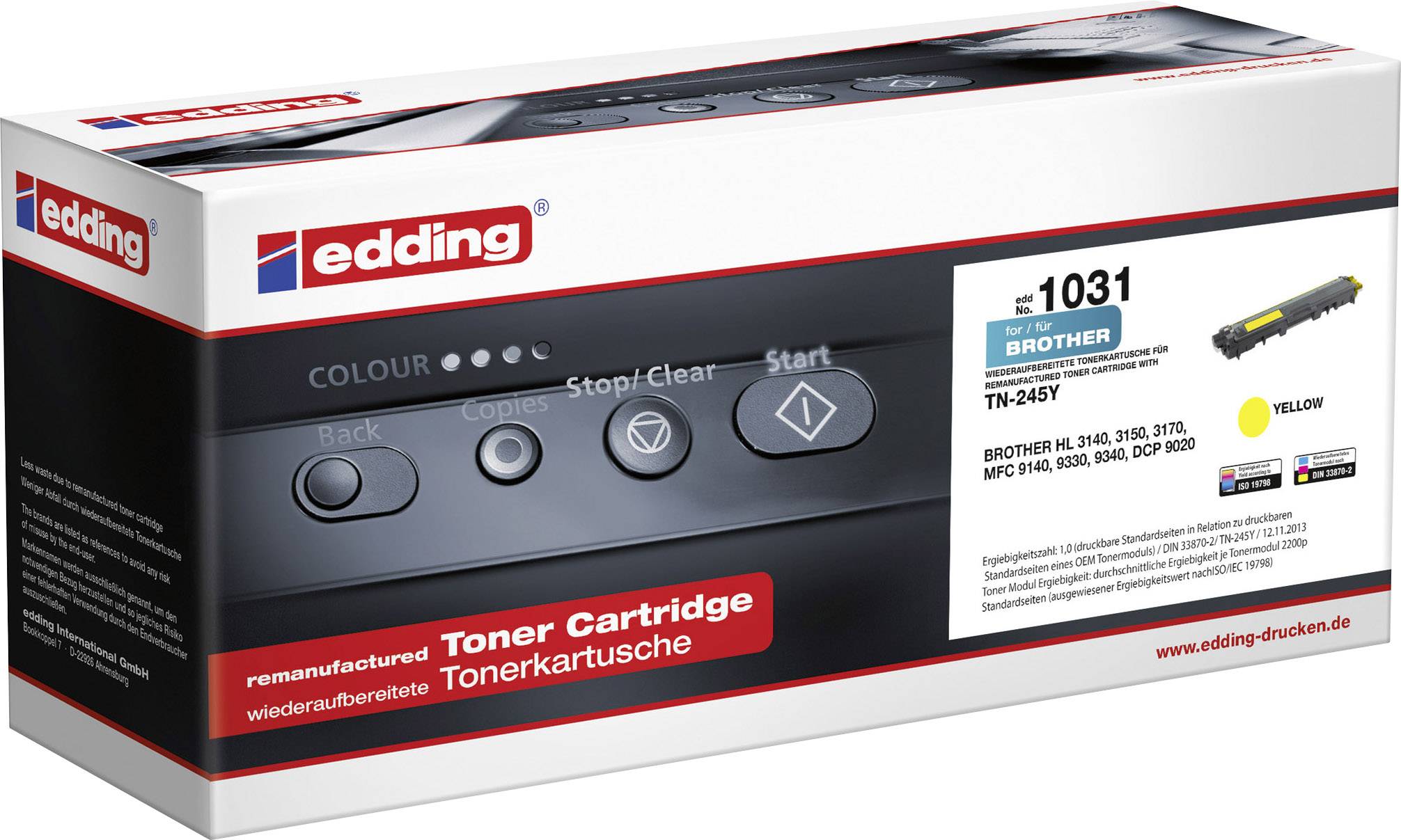 Edding Toner vervangt Brother TN-245Y Compatibel Geel 2200 bladzijden edding 1031 18-1031