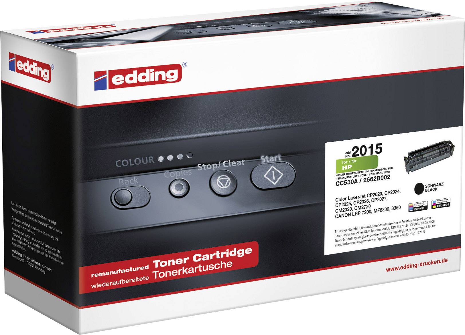 Edding Toner vervangt Atos, Canon, HP, Wincor Nixdorf 304A, CC530A Compatibel Zwart 3500 bladzijden edding 2015 18-2015