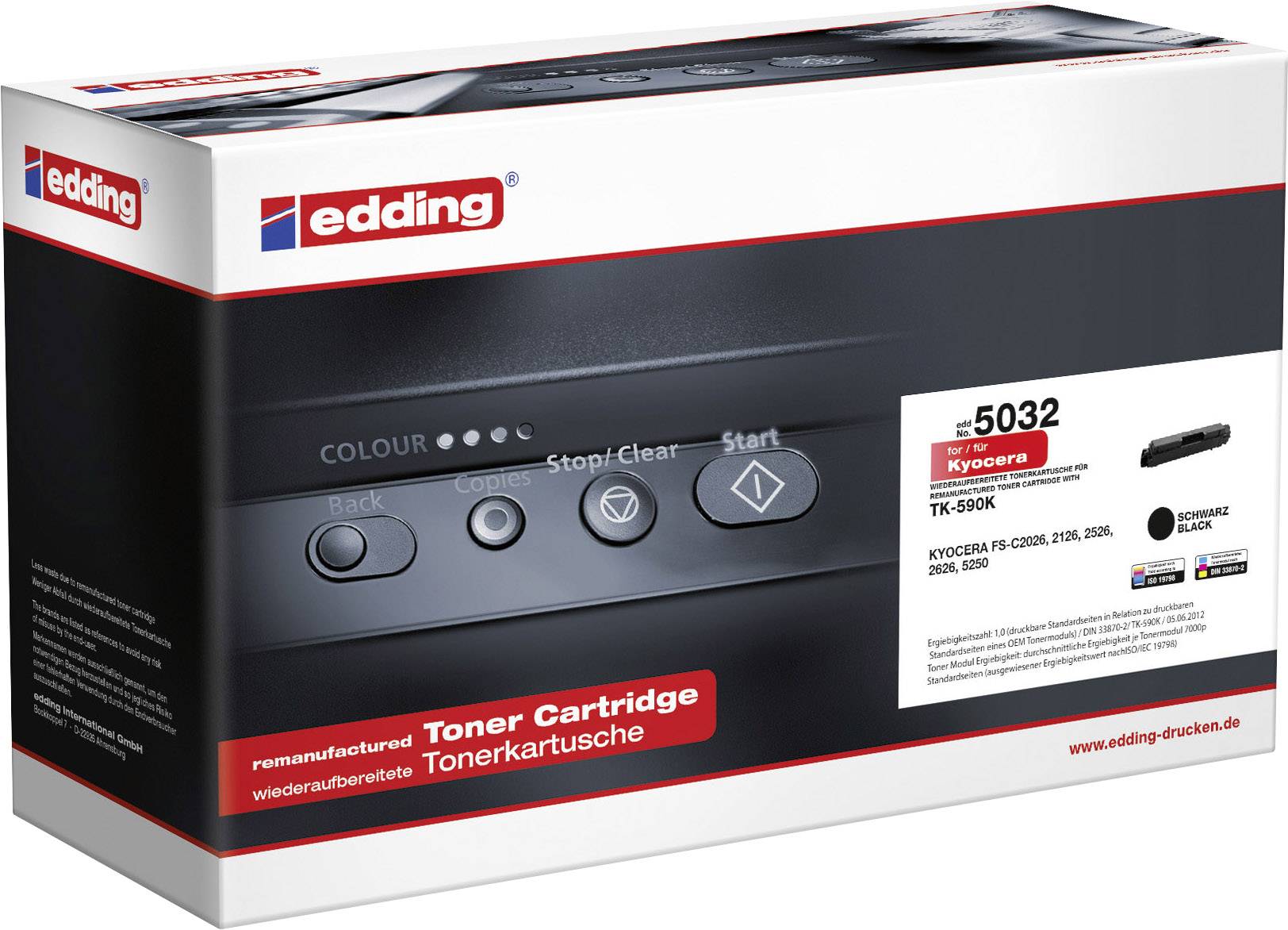 Edding Toner vervangt Kyocera TK-590K Compatibel Zwart 7000 bladzijden edding 5032 18-5032