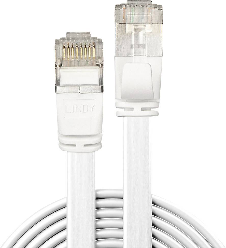 LINDY 47544 RJ45 Netwerkkabel, patchkabel CAT 6A U/FTP 5.00 m Wit Snagless 1 stuk(s)