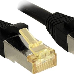 LINDY 47310 RJ45 Netwerkkabel, patchkabel CAT 6a (losse kabel CAT 7) S/FTP 3.00 m Zwart Snagless 1 stuk(s)