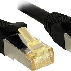 LINDY 47307 RJ45 Netwerkkabel, patchkabel CAT 6a (losse kabel CAT 7) S/FTP 1.00 m Zwart Snagless 1 stuk(s)