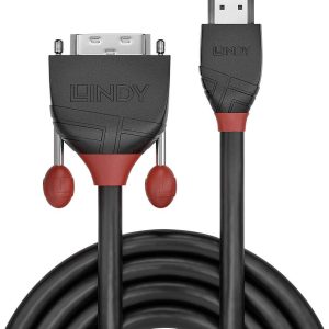 LINDY 36271 HDMI-kabel HDMI / DVI Adapterkabel HDMI-A-stekker, DVI-D 18+1-polige stekker 1.00 m Zwart LINDY 36271 HDMI-kabel HDMI / DVI Adapterkabel HDMI-A-stekker, DVI-D 18+1-polige stekker 1.00 m Zwart