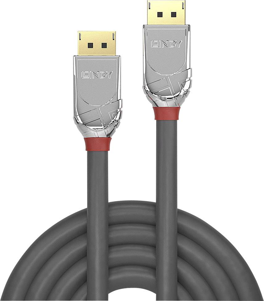 LINDY 36304 DisplayPort-kabel DisplayPort Aansluitkabel DisplayPort-stekker, DisplayPort-stekker 5.00 m Grijs