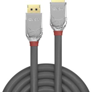 LINDY 36301 DisplayPort-kabel DisplayPort Aansluitkabel DisplayPort-stekker, DisplayPort-stekker 1.00 m Grijs