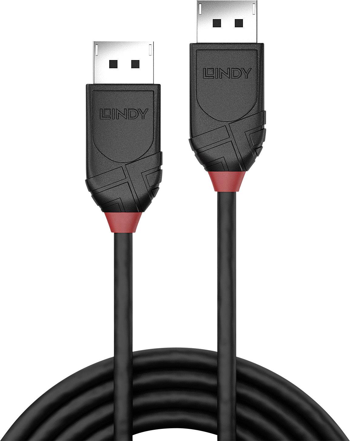 LINDY 36493 DisplayPort-kabel DisplayPort Aansluitkabel DisplayPort-stekker, DisplayPort-stekker 3.00 m Zwart