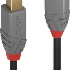 LINDY 36740 USB-kabel USB 3.2 Gen1 USB-A stekker, USB-B stekker 0.50 m Zwart LINDY 36740 USB-kabel USB 3.2 Gen1 USB-A stekker, USB-B stekker 0.50 m Zwart