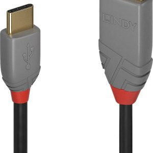 LINDY 36885 USB-kabel USB 2.0 USB-A stekker, USB-C stekker 0.50 m Zwart LINDY 36885 USB-kabel USB 2.0 USB-A stekker, USB-C stekker 0.50 m Zwart