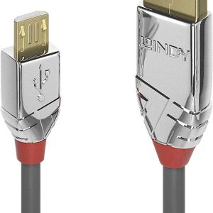 LINDY 36653 USB-kabel USB 2.0 USB-A stekker, USB-micro-B stekker 3.00 m Grijs LINDY 36653 USB-kabel USB 2.0 USB-A stekker, USB-micro-B stekker 3.00 m Grijs