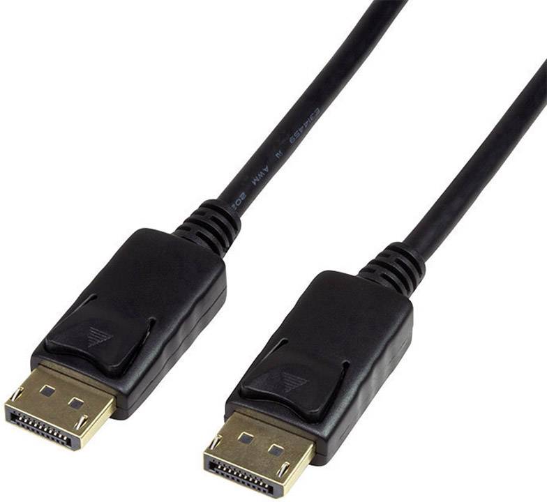 LogiLink CV0074 DisplayPort-kabel DisplayPort Aansluitkabel DisplayPort-stekker, DisplayPort-stekker 5.00 m Zwart