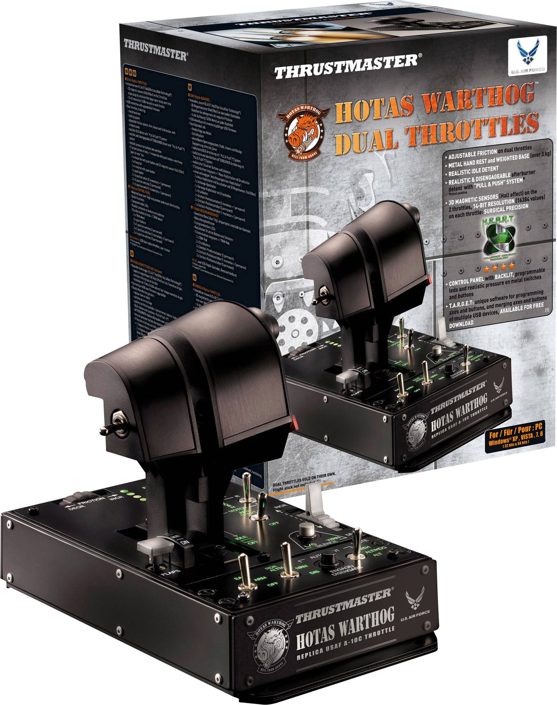 Thrustmaster Hotas Warthog Dual Throttle Vliegsimulator controller USB PC Zwart