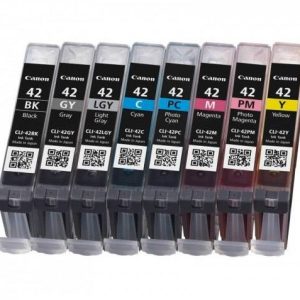 Canon Inktcartridge CLI-42 Origineel Combipack Zwart, Cyaan, Magenta, Geel, Foto cyaan, Foto magenta, Grijs, Lichtgrijs Canon Inktcartridge CLI-42 Origineel Combipack Zwart, Cyaan, Magenta, Geel, Foto cyaan, Foto magenta, Grijs, Lichtgrijs