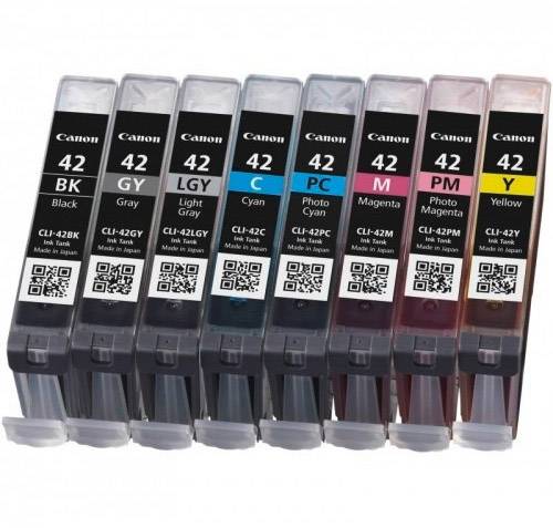 Canon Inktcartridge CLI-42 Origineel Combipack Zwart, Cyaan, Magenta, Geel, Foto cyaan, Foto magenta, Grijs, Lichtgrijs