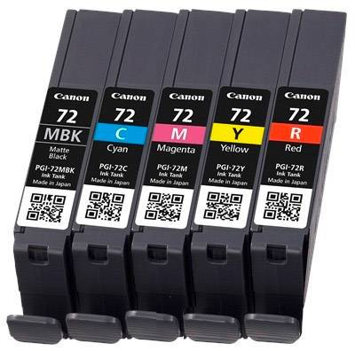 Canon Inktcartridge PGI-72 Origineel Combipack Cyaan, Magenta, Matzwart, Geel, Rood 6402B009