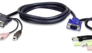 ATEN KVM Adapter [1x VGA-stekker, USB-A 2.0 stekker, Jackplug male 3,5 mm, Jackplug male 3,5 mm – 1x DVI-stekker 18+5-po ATEN KVM Adapter [1x VGA-stekker, USB-A 2.0 stekker, Jackplug male 3,5 mm, Jackplug male 3,5 mm – 1x DVI-stekker 18+5-po