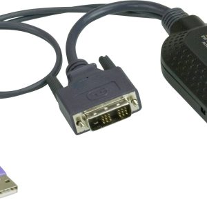 ATEN KVM Adapter [2x USB-A 2.0 stekker, DVI-D-stekker – 1x RJ45-bus] 0.20 m Zwart