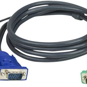 ATEN KVM Adapter [1x VGA-stekker – 1x VGA-stekker, USB-A 2.0 stekker] 1.20 m Zwart